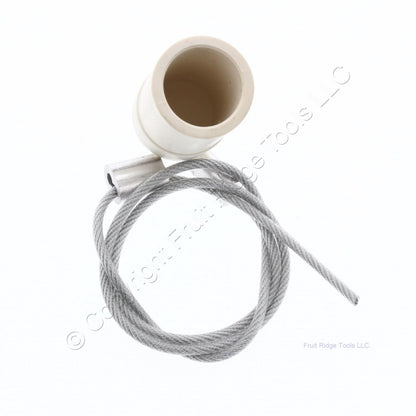 Advanced Devices/Marinco Mini Cam Plug Female White Cap w/ Lanyard CLMFC-B