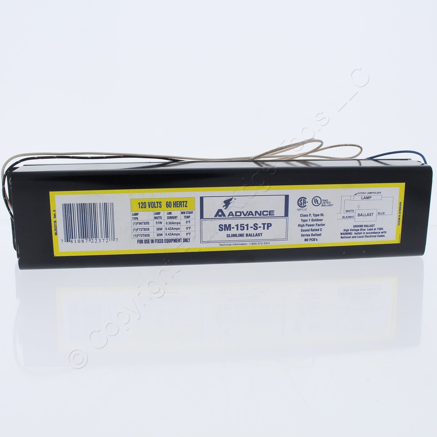Advance 58 Watt 14-15/16" Length Magnetic Instant Ballast SM-151-S-TP