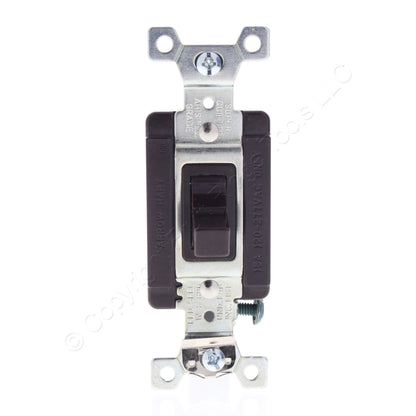 Arrow Hart 1203 Brown Industrial 3-Way Toggle Wall Light Switch 15A 120/277V
