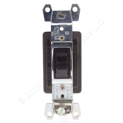 Arrow Hart 1203 Brown Industrial 3-Way Toggle Light Switch 15A Non-Grounding