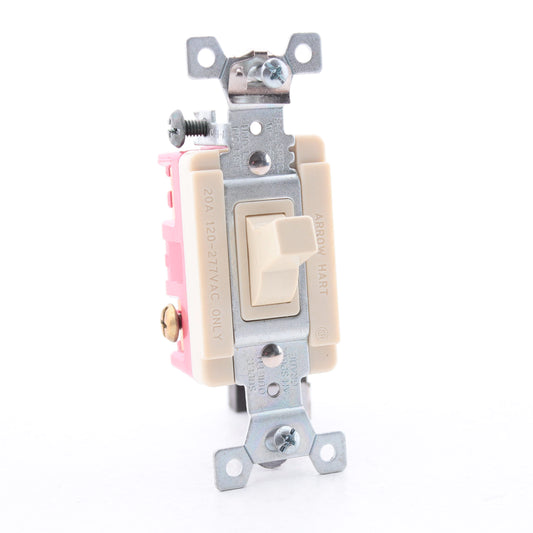 Arrow Hart 1993I Ivory 3-Way 20A Toggle Wall Light Switch Control Spec Grade