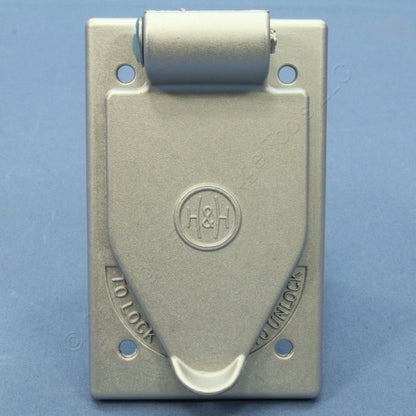 Arrow Hart 20416 Gray Die Cast Aluminum Lift Lid Wet Location Receptacle Cover