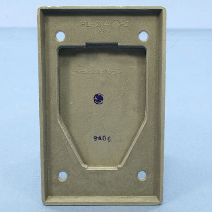Arrow Hart 20416 Gray Die Cast Aluminum Lift Lid Wet Location Receptacle Cover