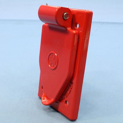 Arrow Hart 20446 Red Aluminum Lift Lid Cover w/ Gasket for 30A Power-Lock Outlet
