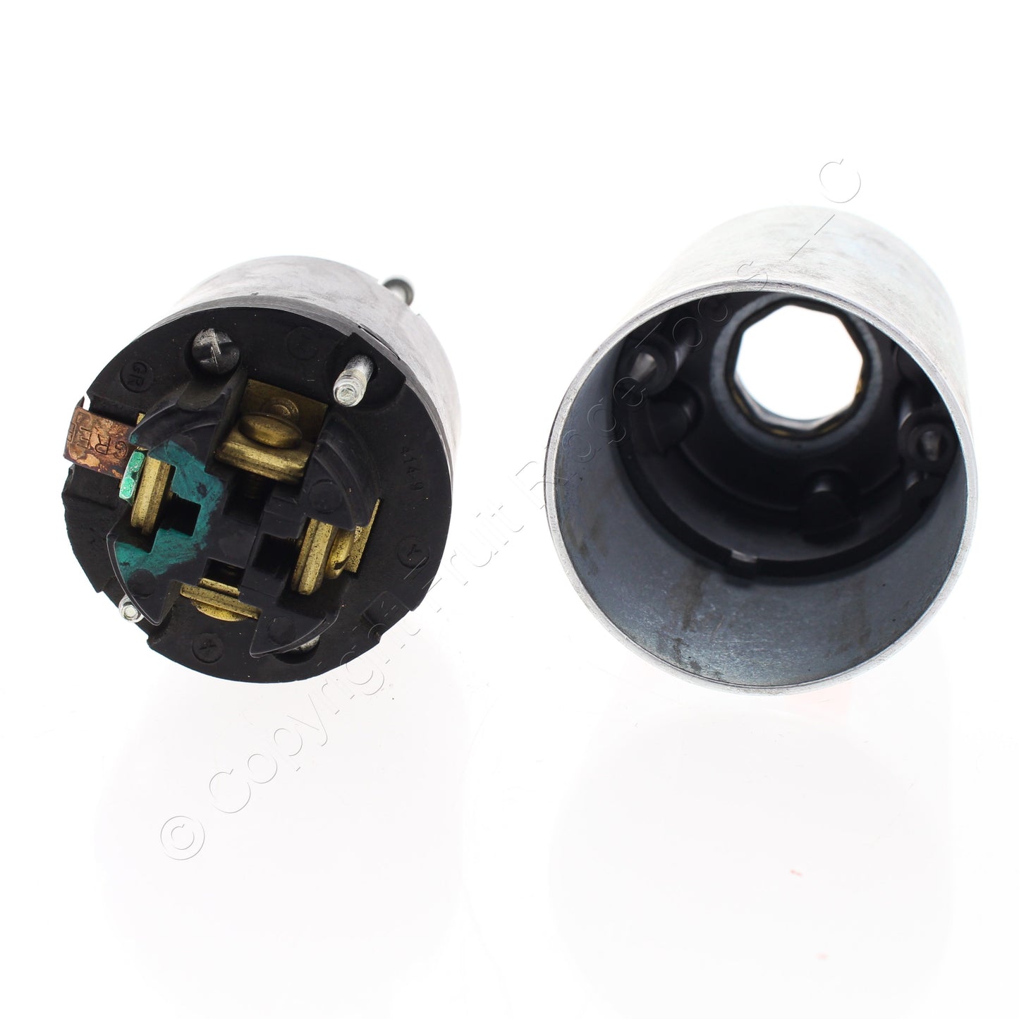 Arrow Hart 21434 Silver Armored Power-Lock Connector 30A/600VAC 20A/250VDC 3P4W