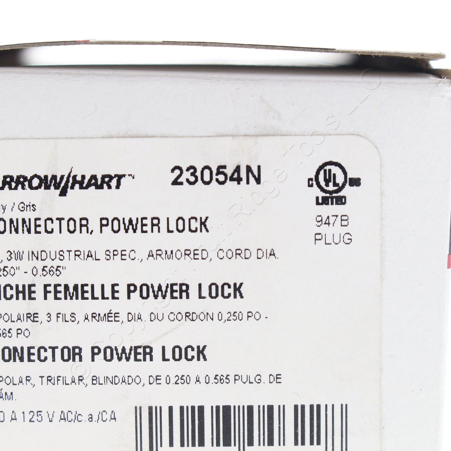Arrow Hart Nylon Hospital Use Connector Powerlock 2P3W Non-Nema 20A 125V 23054