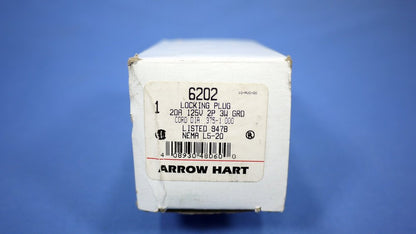 Arrow Hart Twist Turn Locking Power Connector Plug NEMA L5-20P 20A 125V 6202