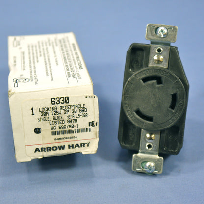 Arrow Hart 63 Twist Turn Locking Power Receptacle Outlet Nema L5-30R 30A 125V