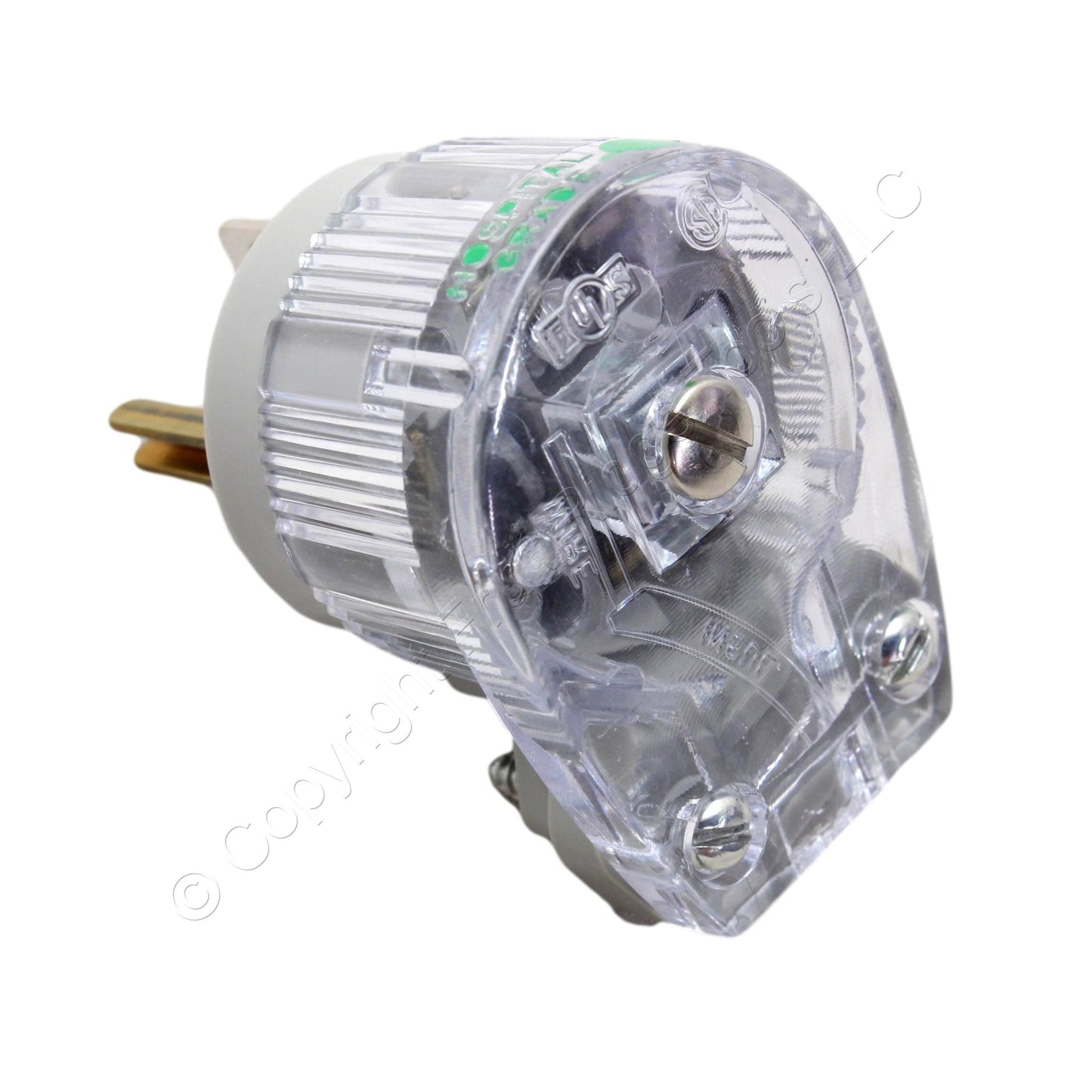 Arrow Hart Hospital Grade Right Angle Clear Plug 5-20P 20A 125V 6765HG