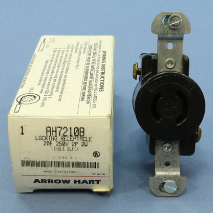 Non-Nema Locking Receptacle Single Outlet Twist Turn 20A 250V Arrow Hart 7210B