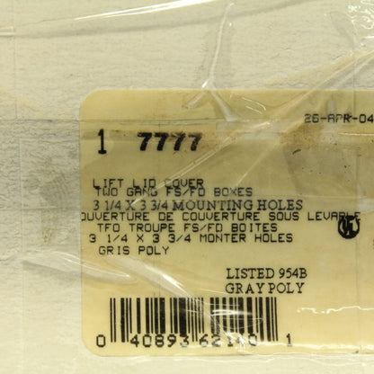 Arrow Hart 7777 Gray Lift Lid Flip Cover Wet Location 20A 30A Locking Receptacle