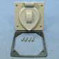 Arrow Hart 7777 Gray Lift Lid Flip Cover Wet Location 20A 30A Locking Receptacle