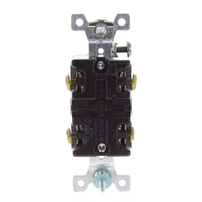 Cooper AH1202I Ivory Industrial Double Pole Toggle Light Switch 15A 120/277V