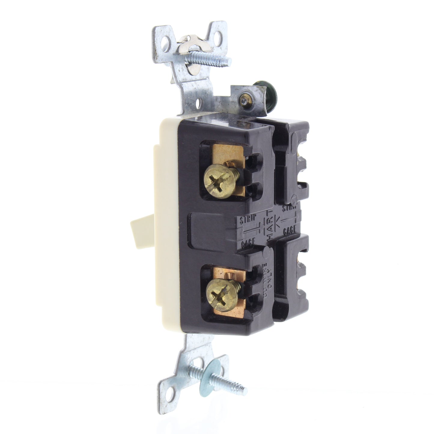 Cooper AH1202I Ivory Industrial Double Pole Toggle Light Switch 15A 120/277V