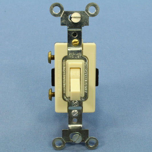 Arrow Hart CSGS115I Ivory 15A 120-277V 1-Pole Space Saver On/Off Toggle Switch