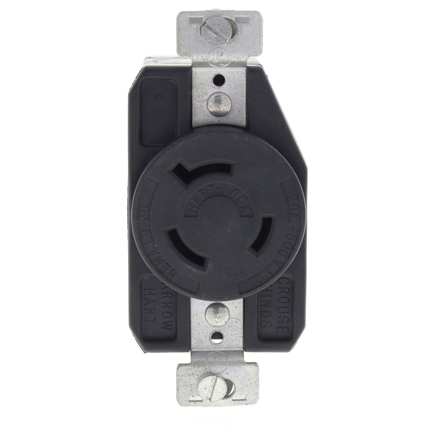 Arrow Hart Black Single Industrial Locking Receptacle 20A 600V Nema 9-20 CWL920R