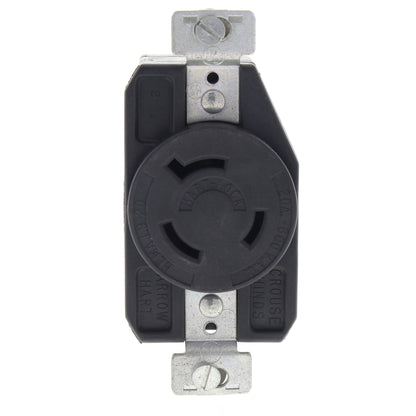 Arrow Hart Black Single Industrial Locking Receptacle 20A 600V Nema 9-20 CWL920R