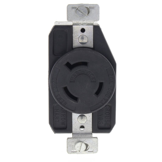 Arrow Hart Black Single Industrial Locking Receptacle 20A 600V Nema 9-20 CWL920R