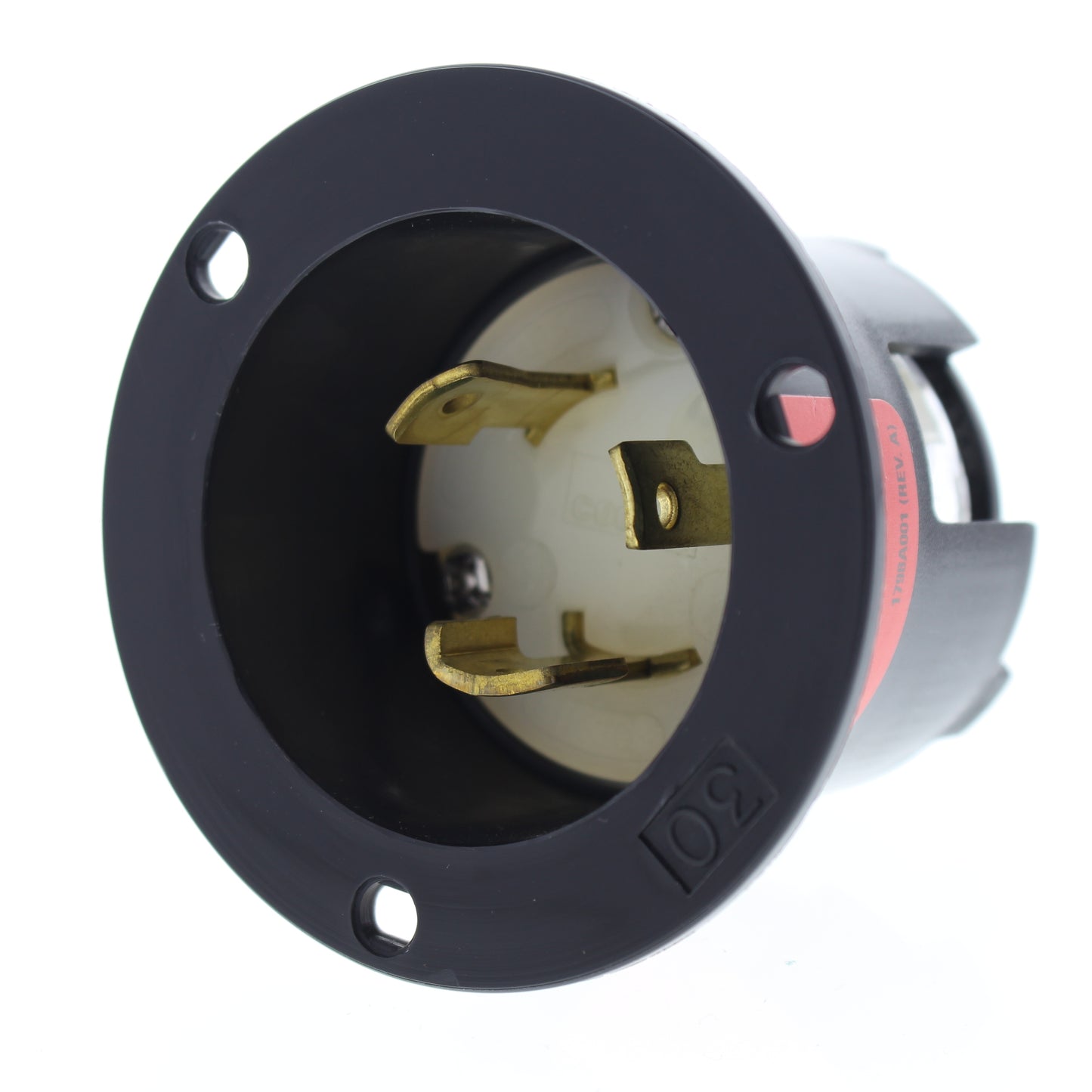 Arrow Hart Black Industrial Locking Flanged Inlet L11-30P 30A 250V 3� AHL1130FI