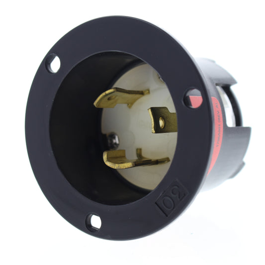 Arrow Hart Black Industrial Locking Flanged Inlet L11-30P 30A 250V 3� AHL1130FI