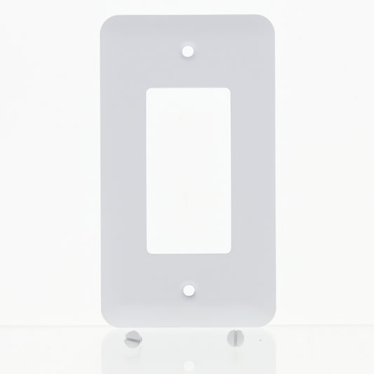 Amerelle 935RW Rounded White Powder Coated Steel Rocker Switch Cover Wallplate