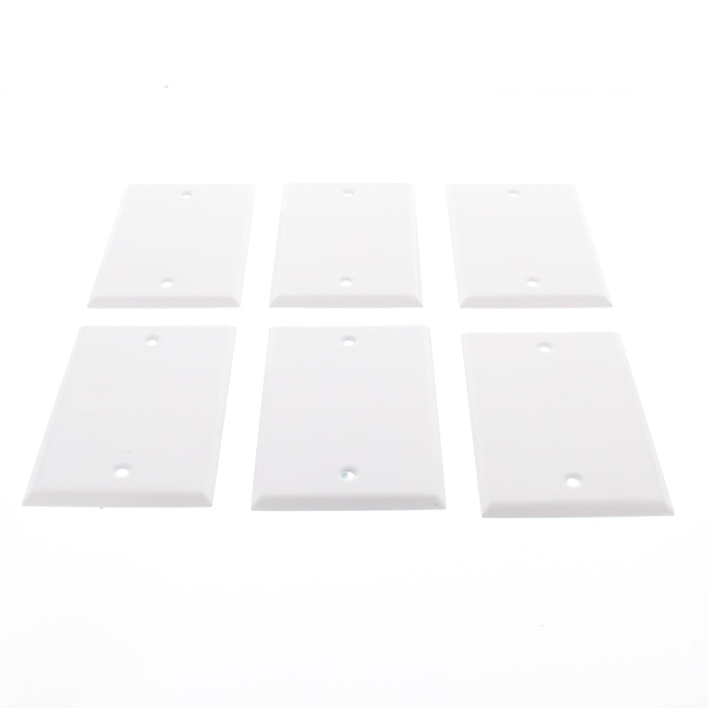 6-Pack Amerelle C970BWVP Smooth White 1-Gang Painted Steel Blank Wallplate Cover