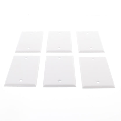 6-Pack Amerelle C970BWVP Smooth White 1-Gang Painted Steel Blank Wallplate Cover