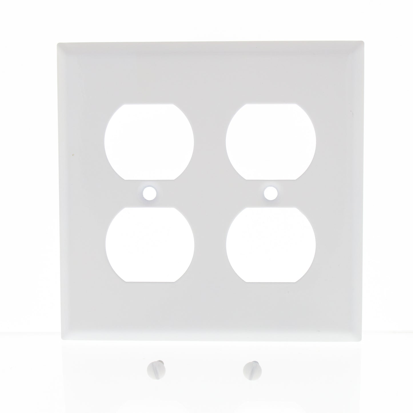 Amerelle  SCRATCHED FADED Smooth White Steel 2 Gang Duplex Wallplate