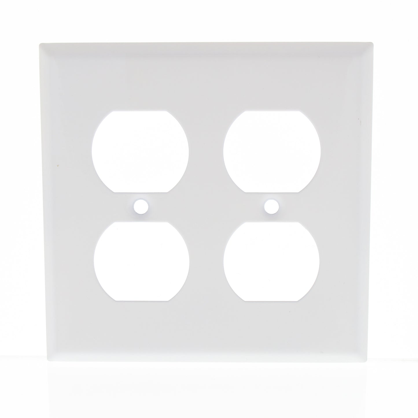 Amerelle  SCRATCHED FADED Smooth White Steel 2 Gang Duplex Wallplate