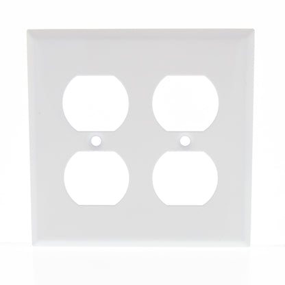 Amerelle  SCRATCHED FADED Smooth White Steel 2 Gang Duplex Wallplate