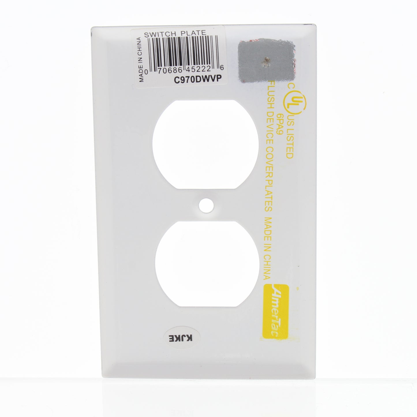 6-Pack Amerelle Smooth White Steel 1-Gang Duplex Cover Standard Size Wallplates