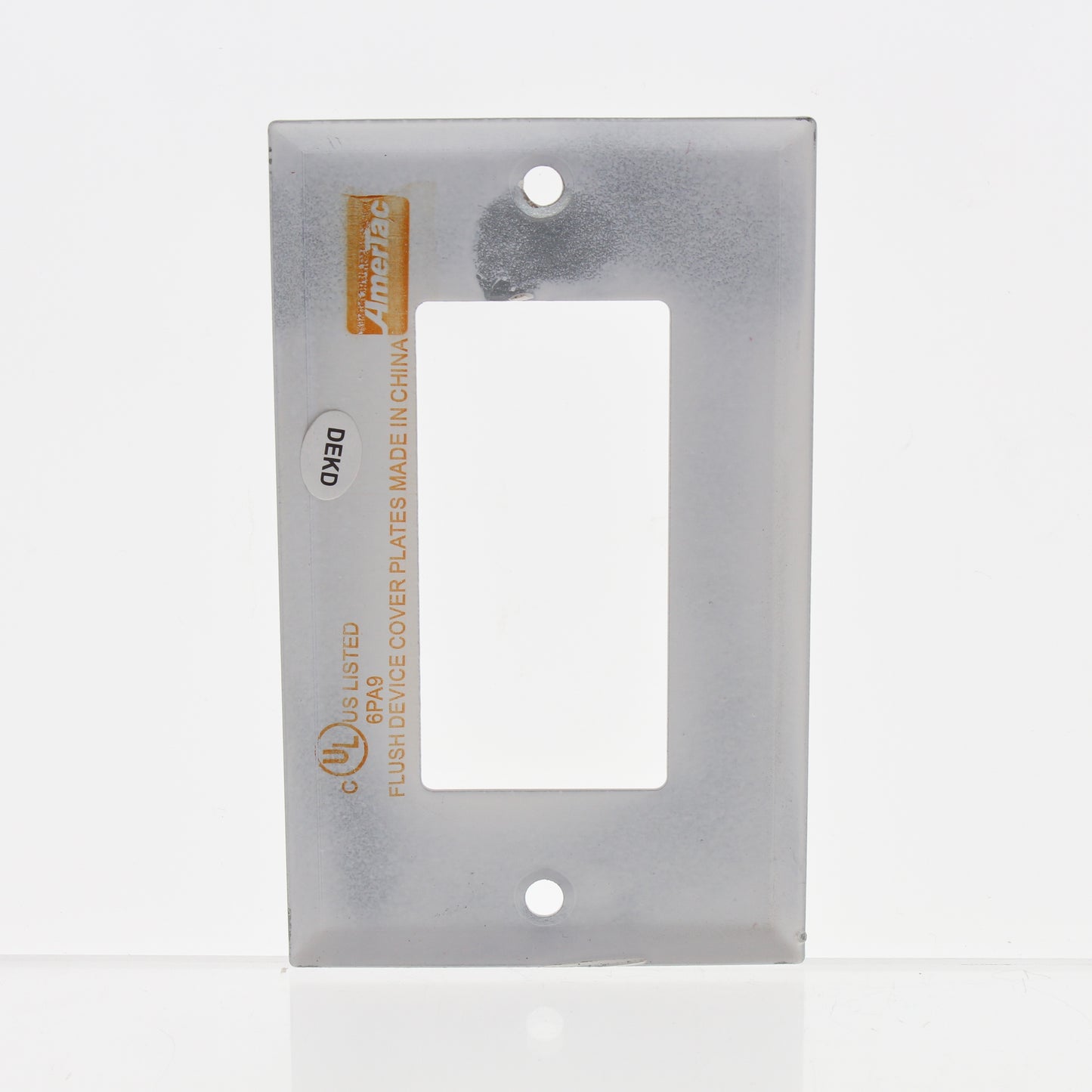 6 Amerelle Smooth White Steel 1-Gang Rocker Switch Cover Wallplates