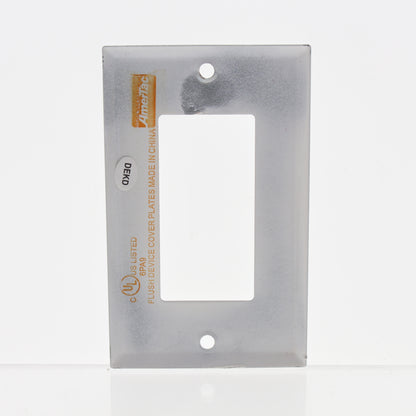 6 Amerelle Smooth White Steel 1-Gang Rocker Switch Cover Wallplates
