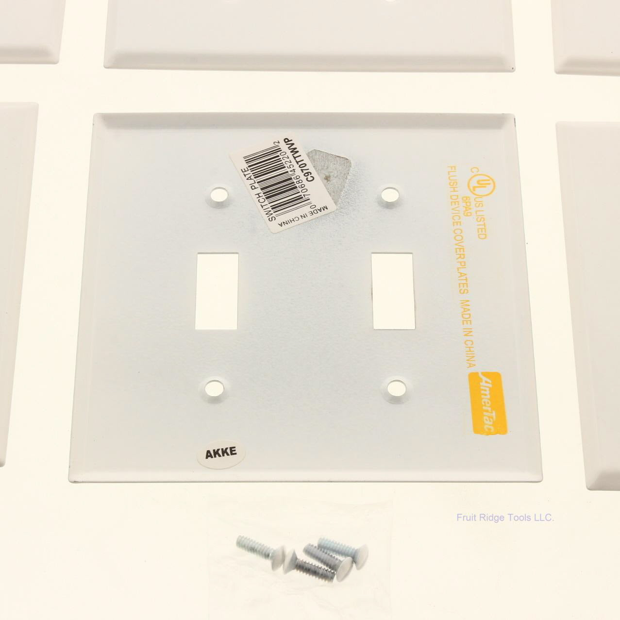 Amerelle C970TTWVP White 2-Gang Toggle Switch Steel Standard Wallplates 6-pack