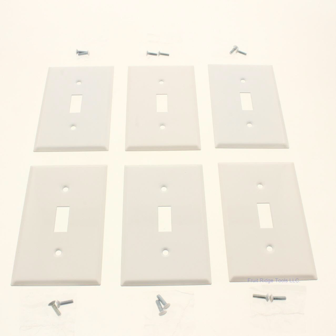 Amerelle C970TWVP White 1-Gang Toggle Switch Steel Standard Wallplates 6-pack