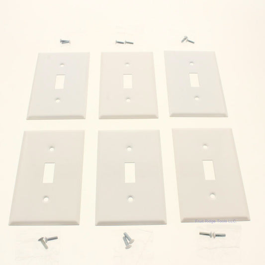Amerelle C970TWVP White 1-Gang Toggle Switch Steel Standard Wallplates 6-pack