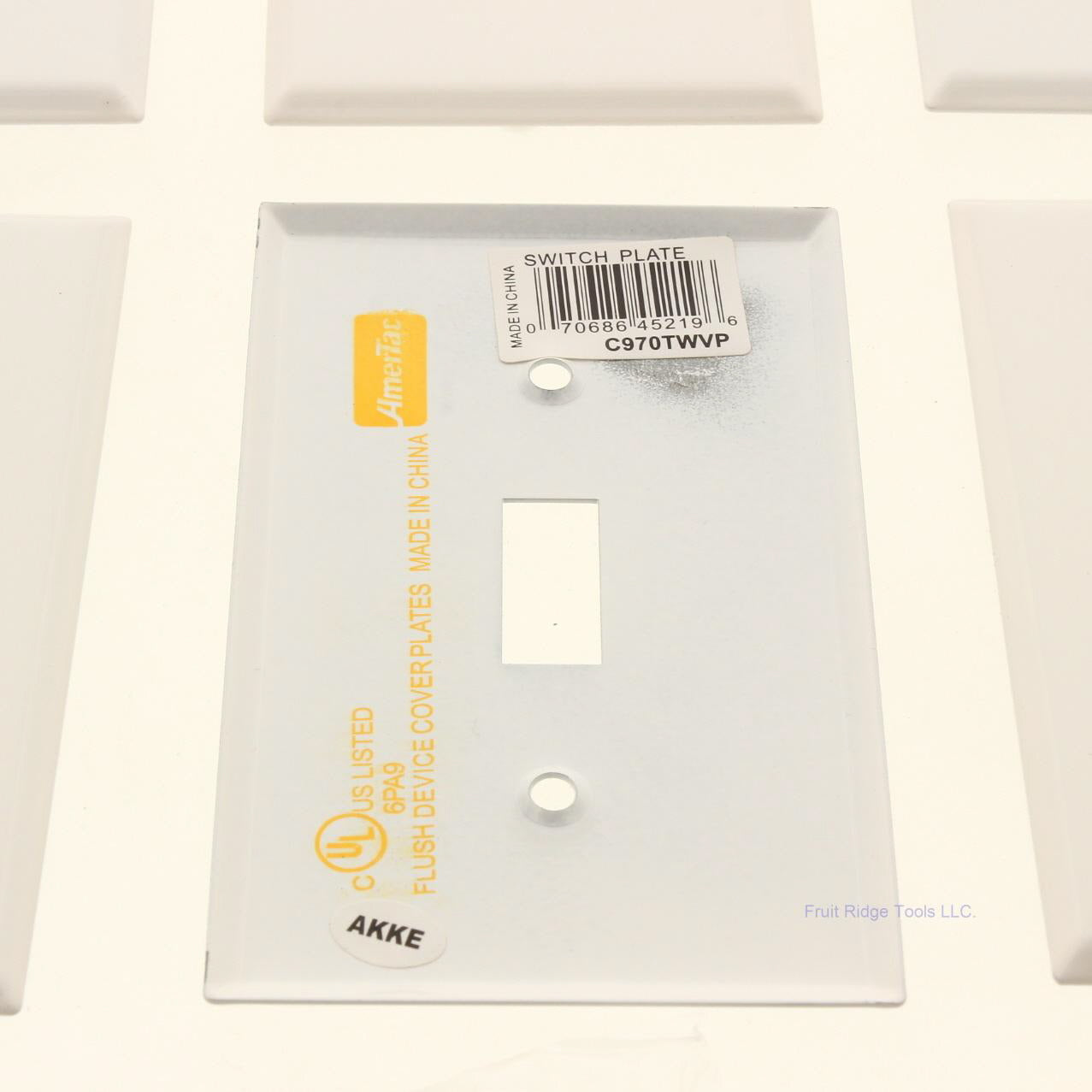 Amerelle C970TWVP White 1-Gang Toggle Switch Steel Standard Wallplates 6-pack