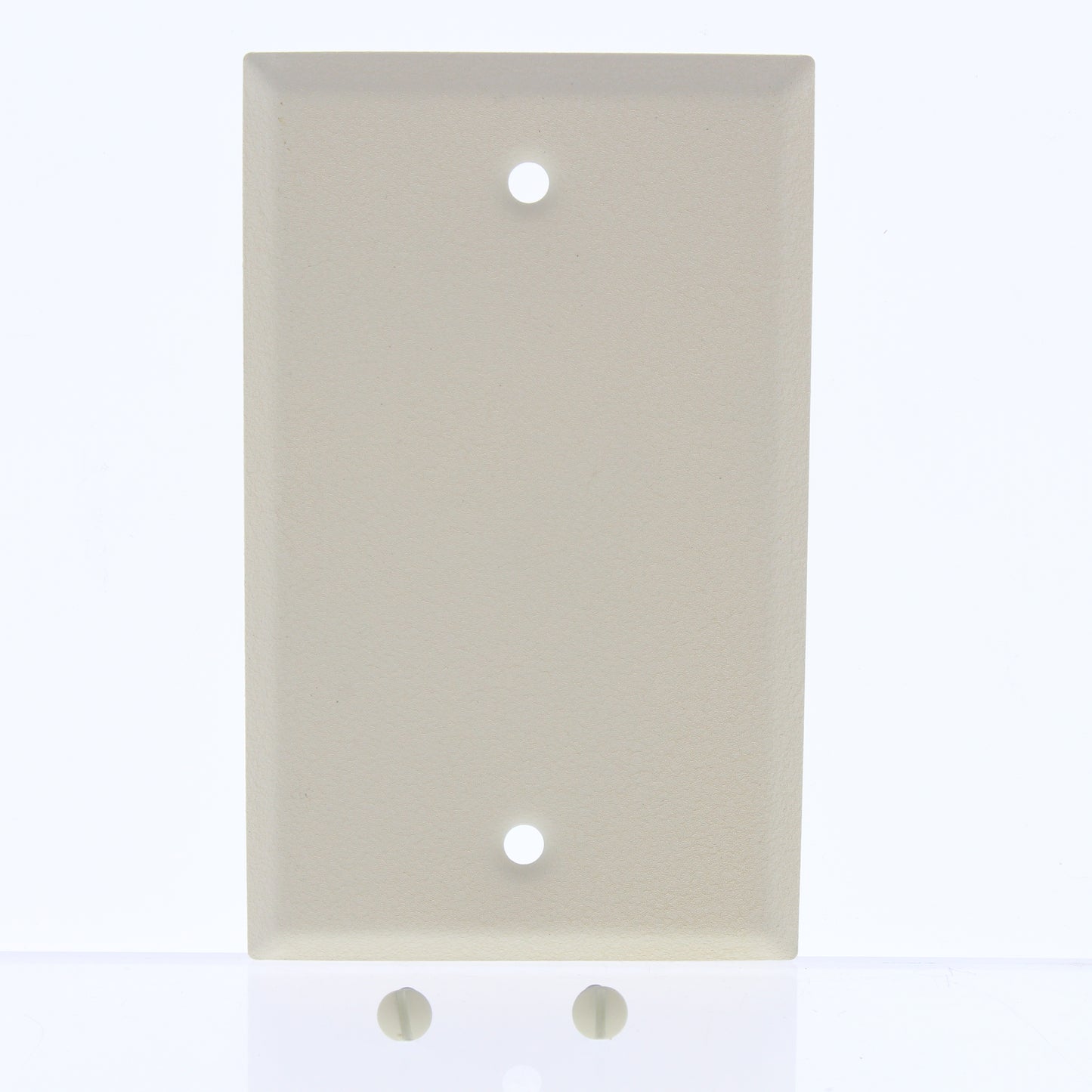 6pk Amertac 1-Gang Wrinkle Ivory Steel Blank Cover Standard Size Wallplates
