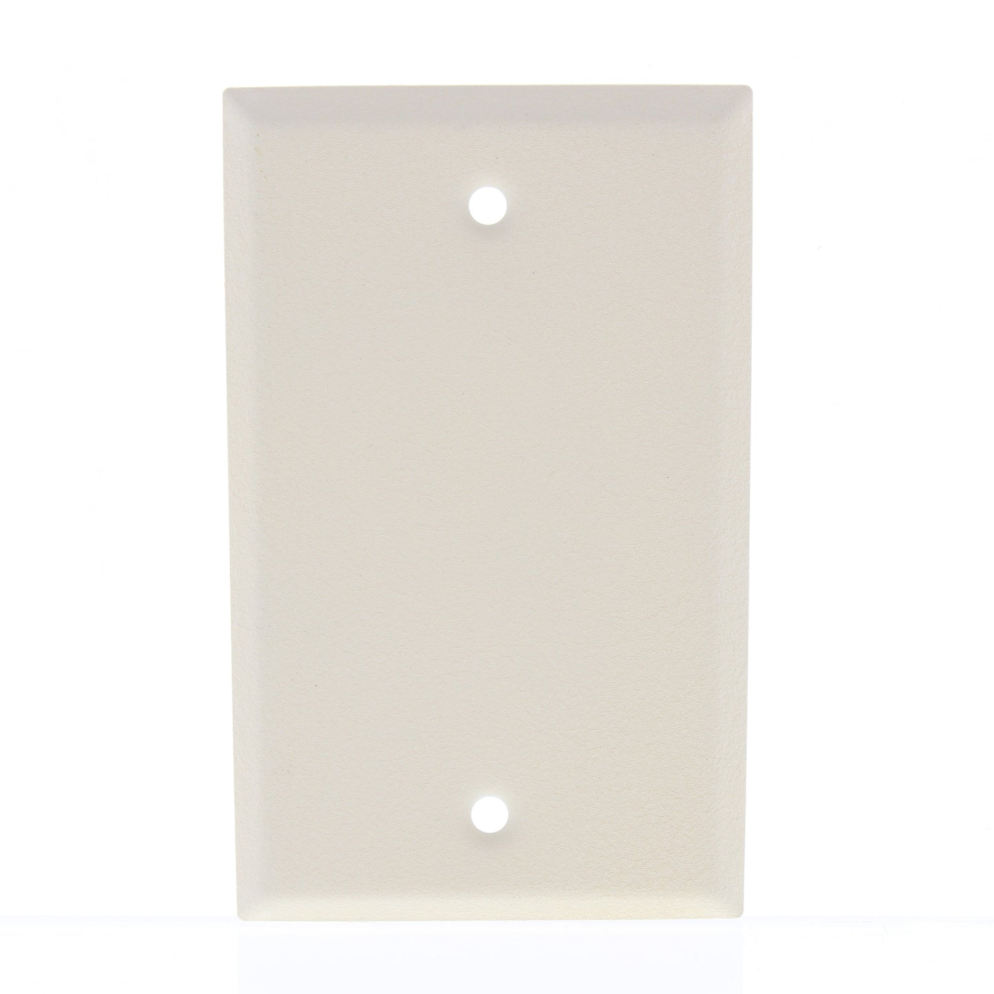 6pk Amertac 1-Gang Wrinkle Ivory Steel Blank Cover Standard Size Wallplates