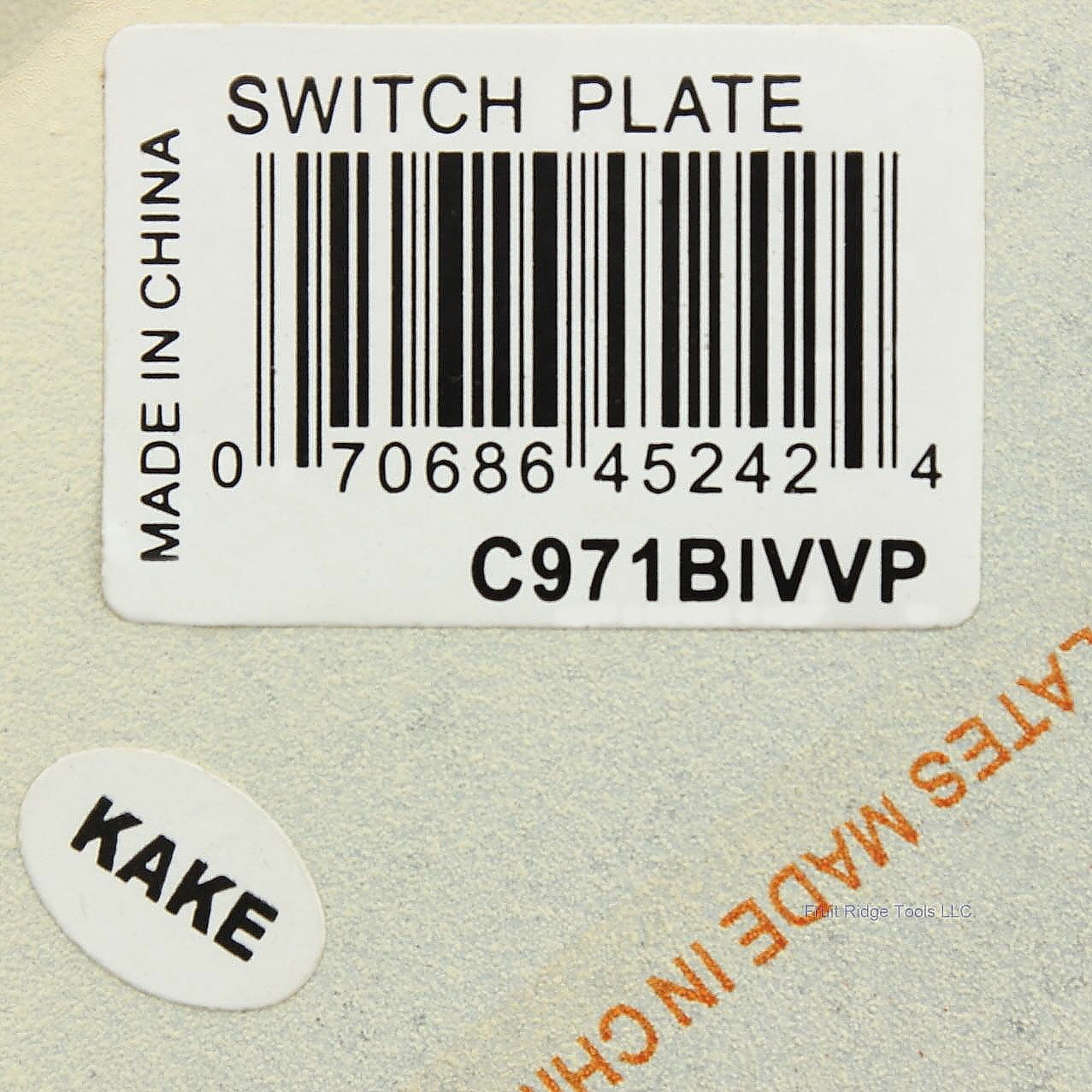 Amerelle C971BIVVP Ivory Blank 1-Gang Metal Cover Wallplate No Mounting Screws