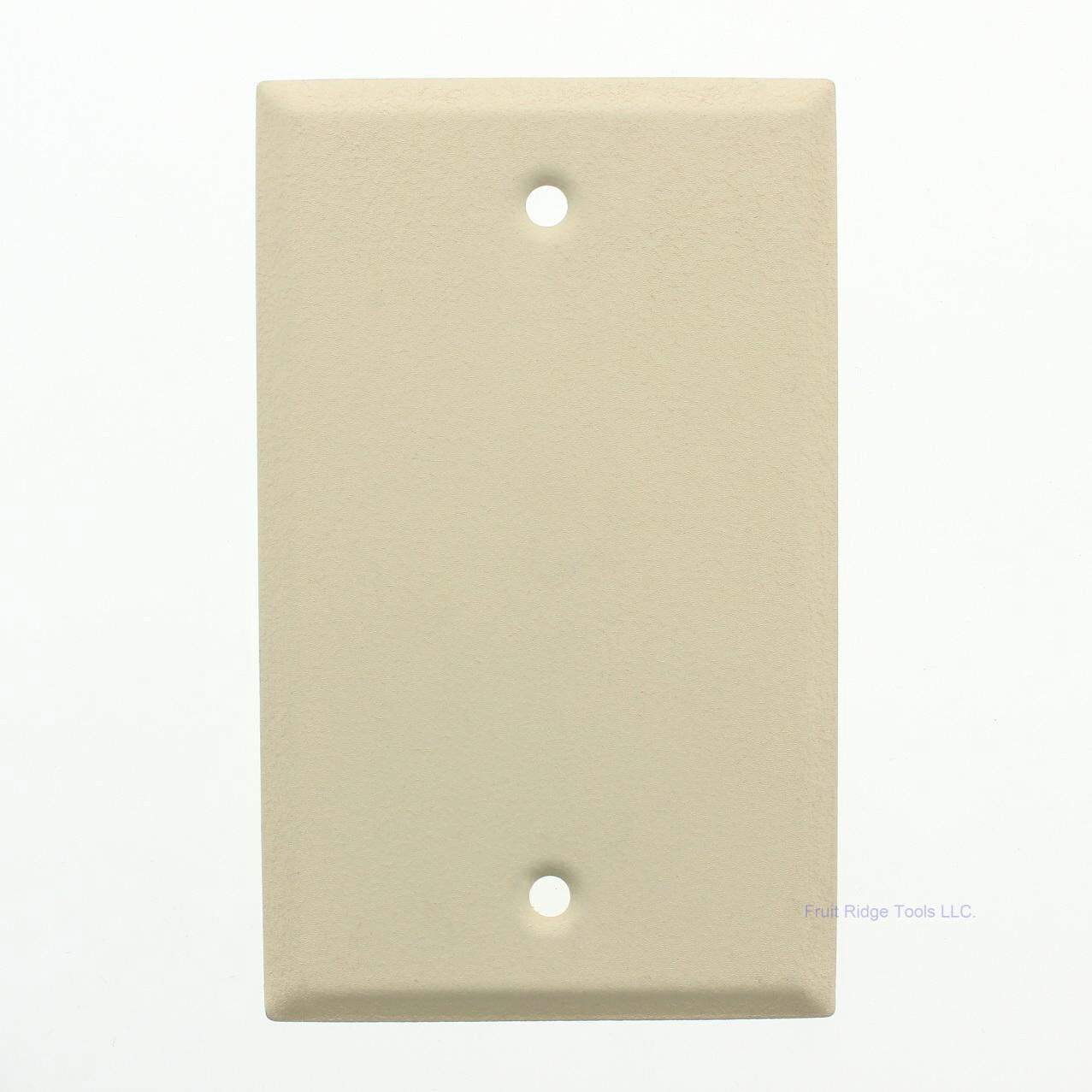 Amerelle C971BIVVP Ivory Blank 1-Gang Metal Cover Wallplate No Mounting Screws