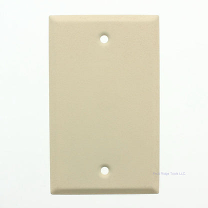 Amerelle C971BIVVP Ivory Blank 1-Gang Metal Cover Wallplate No Mounting Screws