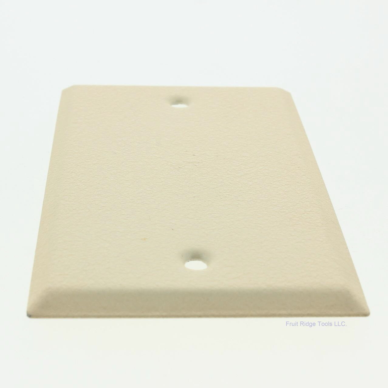 Amerelle C971BIVVP Ivory Blank 1-Gang Metal Cover Wallplate No Mounting Screws