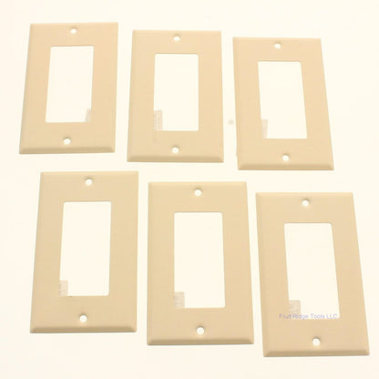Amerelle C971RIVVP Ivory 1-gang Decorator Steel Standard Wallplate Cover 6-pack