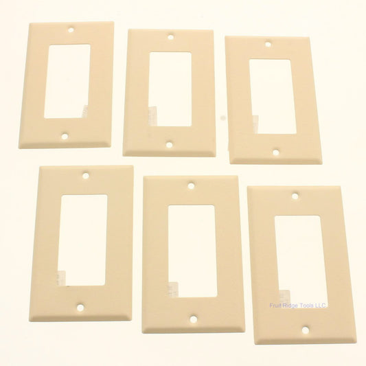 Amerelle C971RIVVP Ivory 1-gang Decorator Steel Standard Wallplate Cover 6-pack