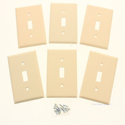 Amerelle C971TIVP Ivory 1-Gang Toggle Switch Steel Standard Wallplates 6-pack