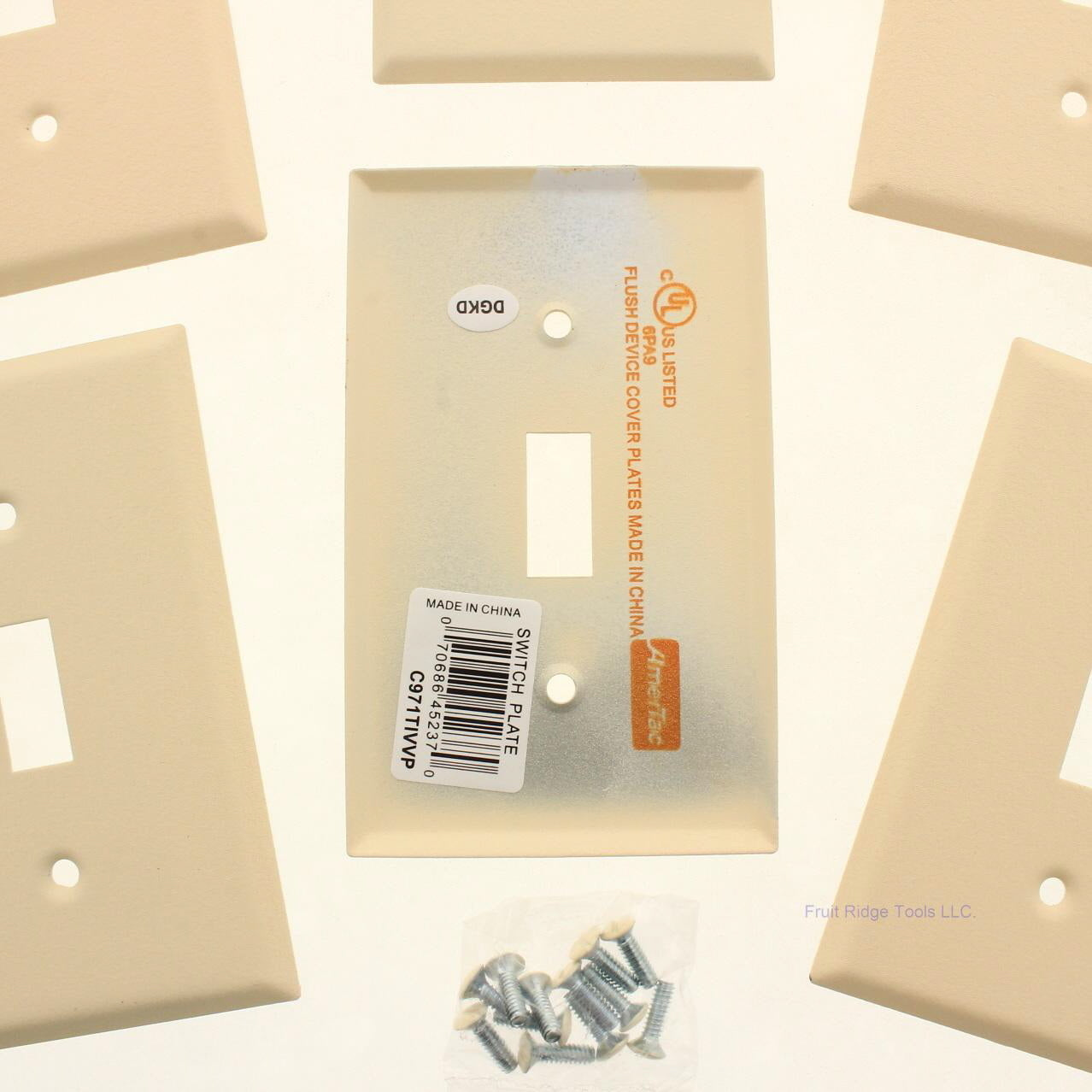 Amerelle C971TIVP Ivory 1-Gang Toggle Switch Steel Standard Wallplates 6-pack