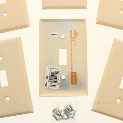 Amerelle C971TIVP Ivory 1-Gang Toggle Switch Steel Standard Wallplates 6-pack