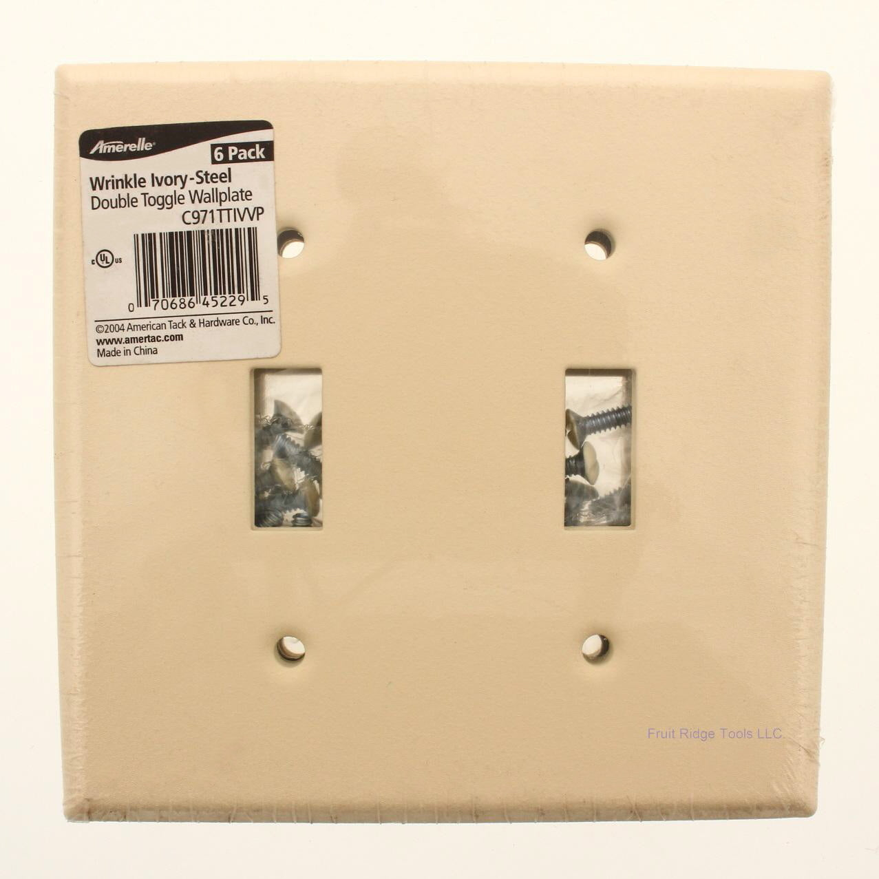 Amerelle C971TRIVVP Ivory 2-gang Toggle Steel Standard Wallplate Cover 6-pack