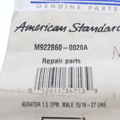 American Standard Male Aerator 1.5 GMP 15/16 Repair Parts M922860-0020A